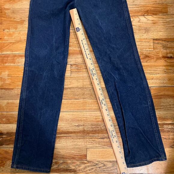 Vintage 80s Rustler Yellow Tab Dark Wash Denim Western Cowboy‎ Jeans - Picture 7 of 7